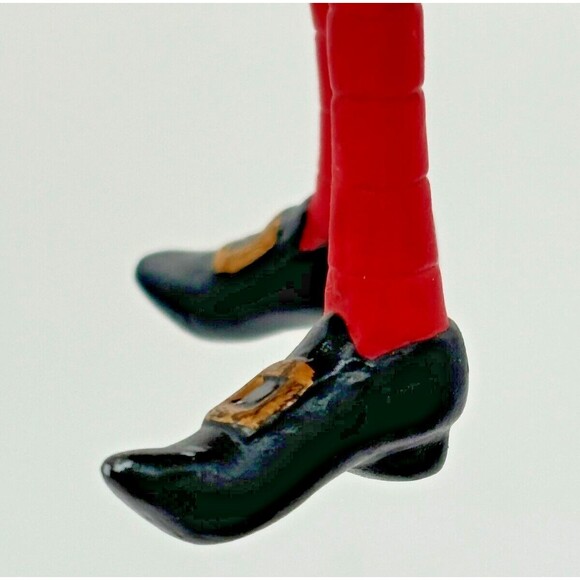 Home Interiors Santa Claus Bell Ornaments Ceramic Dangling Feet Original Box - Picture 6 of 16